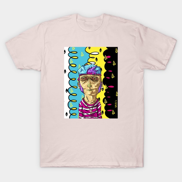 "Crypto Jonny" FACES COLLECTION T-Shirt by mikiad